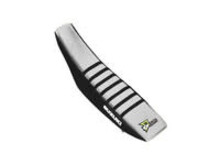 D'COR D-COR SEAT COVER BLACK/WHITE W/RIBS SUZUKI RMZ 250 '05-'18 RMZ450 '05-'17