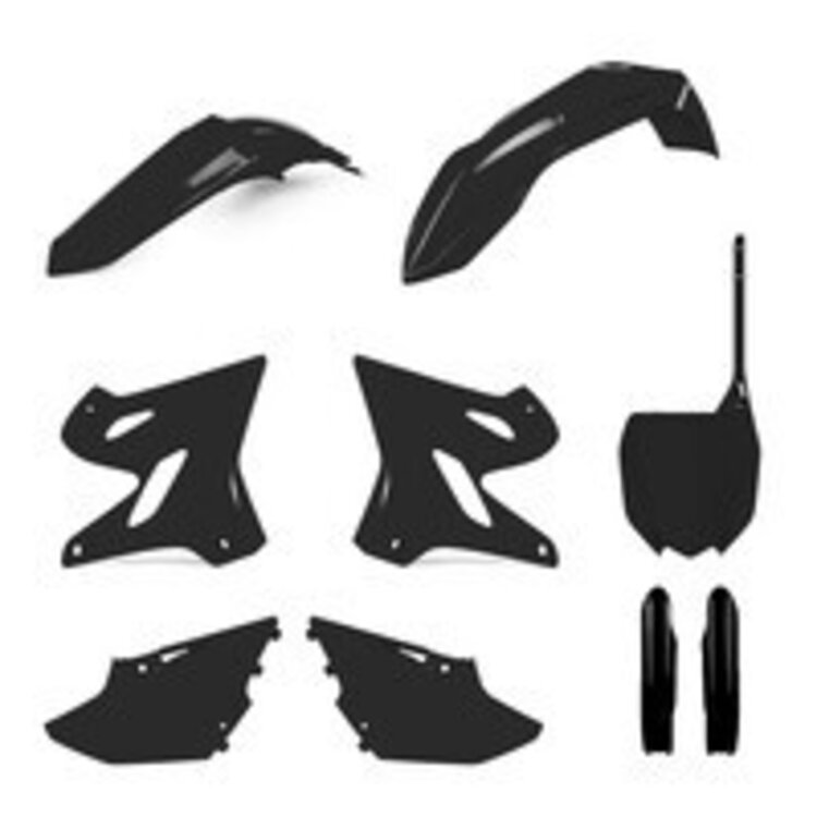 POLISPORT POLISPORT FULL PLASTIC KIT  BLACK YAMAHA YZ125-250 2021
