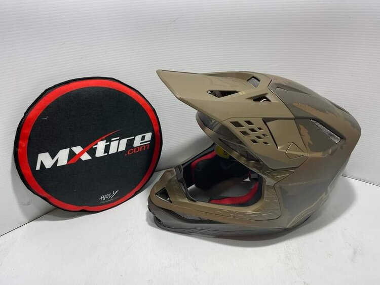 ALPINESTARS S-M10 HELMET LE SQUAD 23 DARK BROWN/KANGAROO GOLD SM