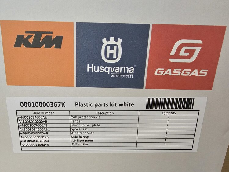 KTM / GASGAS / HUSQVARNA 00010000367K FACTORY PLASTIC KIT KTM 125SX-450F '23-'24