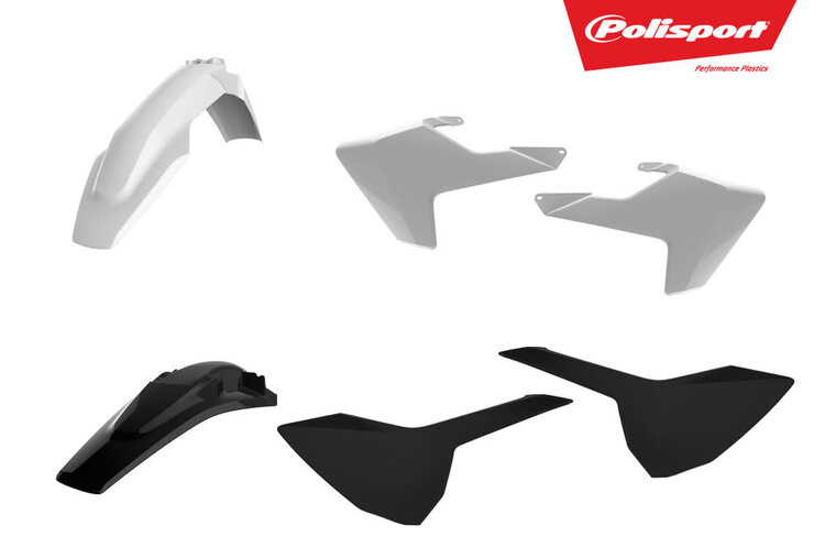 POLISPORT POLISPORT PLASTIC BODY KIT WHITE/BLACK HUSQVARNA FE/TE 250-450 '17-'19