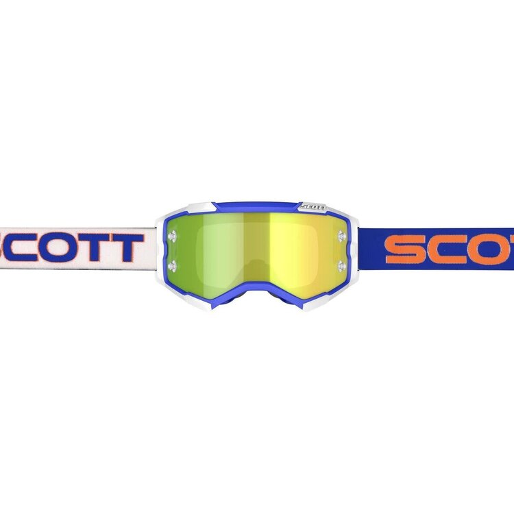 SCOTT Scott - Fury Goggle - White/Blue - Yellow Chrome Lens