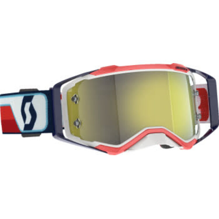 SCOTT SCOTT GOGGLE PROSPECT RED/WHITE YELLOW CHROME LENSE