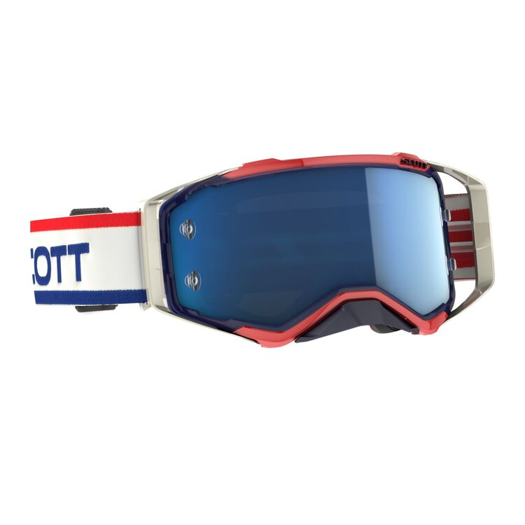 SCOTT Scott - Prospect Goggle - Retro White/Blue/Red - Blue Chrome Lens