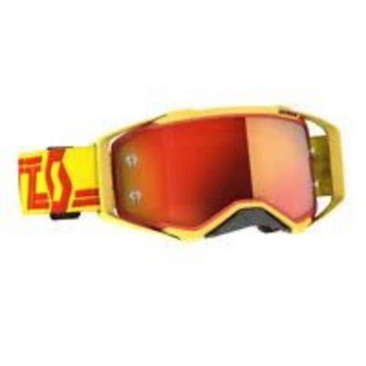 SCOTT PROSPECT GOGGLE YELLOW/RED ORANGE CHROME WORKS LENS