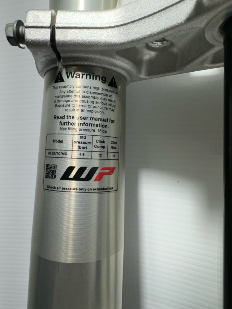 WP SUSPENSION 2025 KTM 85 SX 16/19 Forks Triple Clamp Assy