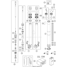 WP SUSPENSION 35480455S4 AXLE CLAMP RIGHT SIDE CPL. KTM 2017-2022 65 SX