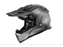 LS2 GATE TWOFACE FULL FACE MX HELMET, MATTE GRAY/BLACK