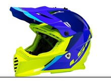 LS2 YOUTH LS2 GATE LAUNCH FULL FACE MX HELMET, BLUE/HIVIZ