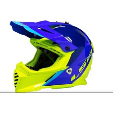 LS2 YOUTH LS2 GATE LAUNCH FULL FACE MX HELMET, BLUE/HIVIZ