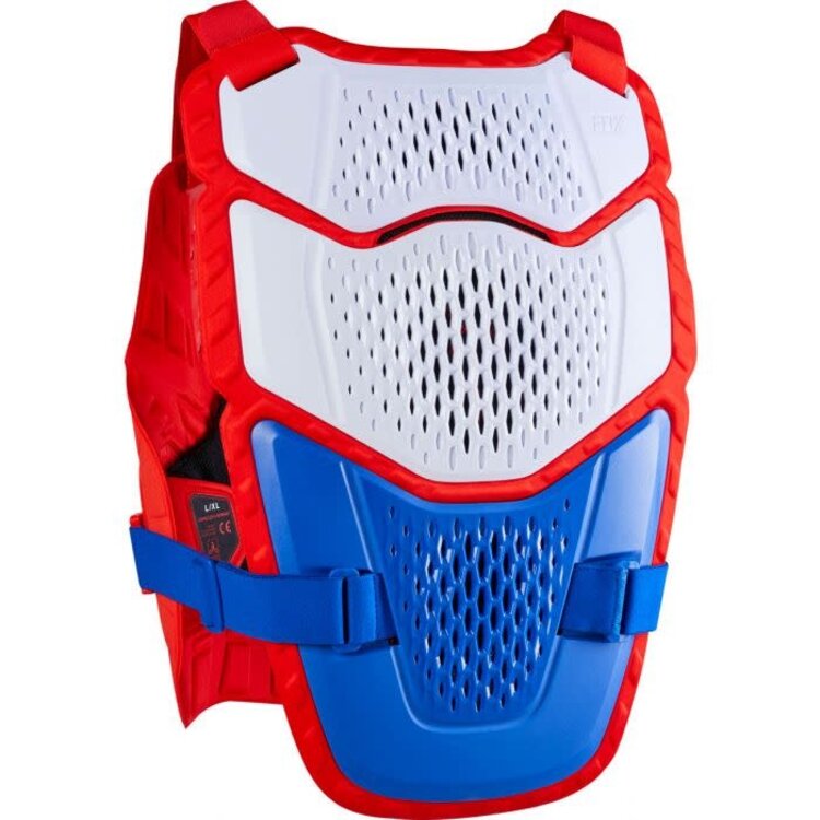 FOX RACING FOX RACEFRAME IMPACT CHEST PROTECTOR, CE BLUE/RED L/XL