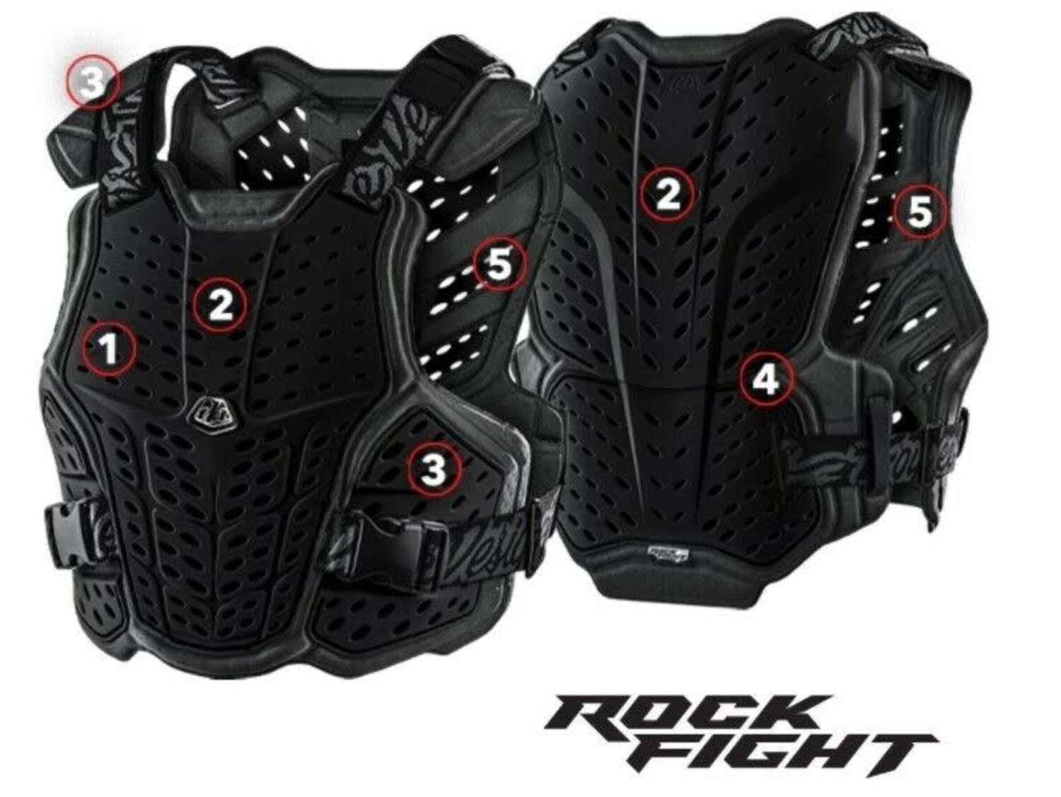 TLD ROCKFIGHT CHEST PROTECTOR BLACK | MX Tires - MXTIRE