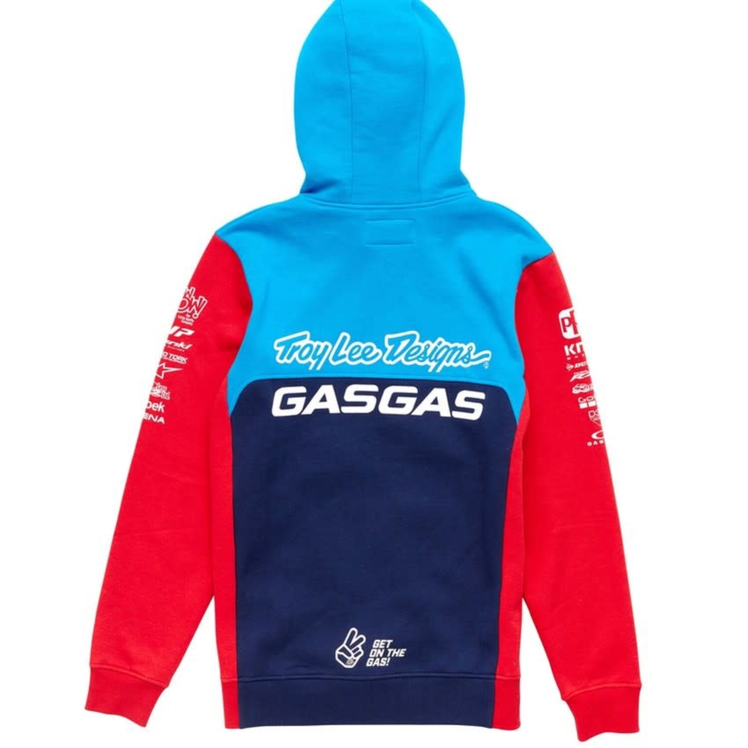 ジョロダ－ TROY LEE GASGAS TEAM ZIP HOOODIE NAVY/RED - MXTIRE
