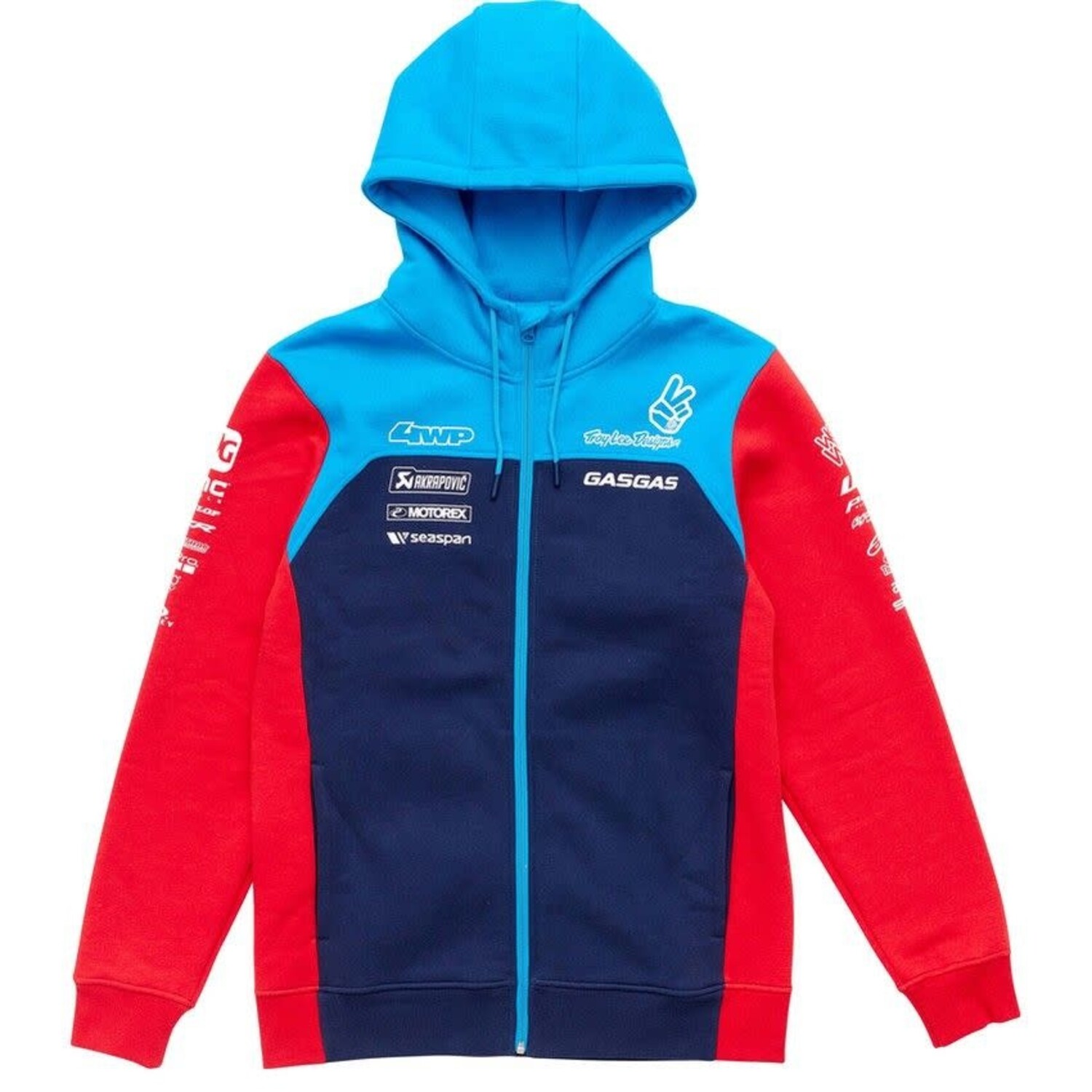 TROY LEE GASGAS TEAM ZIP HOOODIE NAVY/RED - MXTIRE