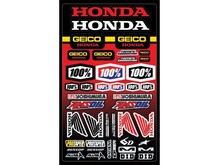 100% 100% GEICO/HONDA DECAL SHEET