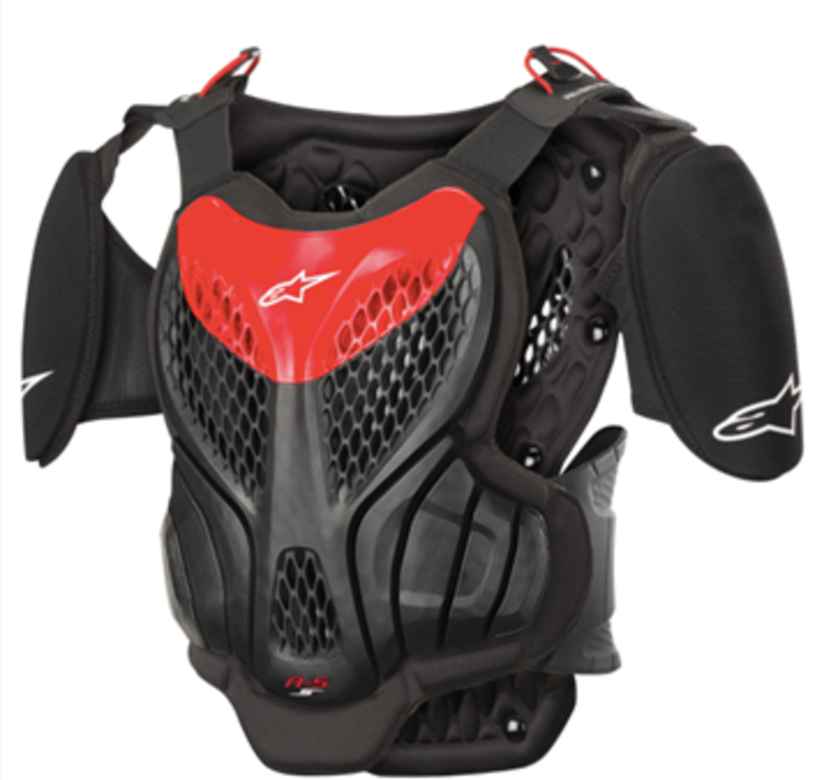 ALPINESTARS YOUTH ALPINESTARS A-5 S BIONIC CHEST PROTECTOR BLACK/RED