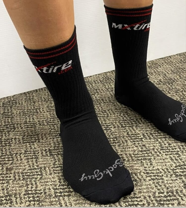 SOCK GUY MXTIRE BLACK / RED SOCKS