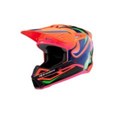 ALPINESTARS ALPINESTARS Youth SM3 Helmet - Deegan - Gloss Orange Fluo/Purple/Pink Fluo - Small