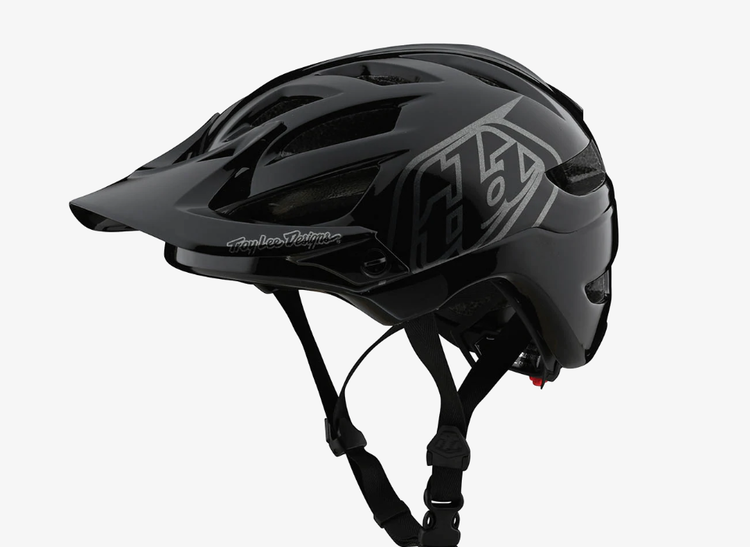 TROY LEE DESIGNS A1 YOUTH HELMET DRONE BLACK / SILVER OSFA