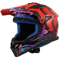 LS2 LS2 GATE II HELMET GLOSS RED/BLUE/PURPLE