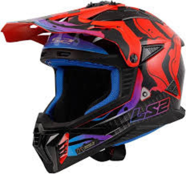 LS2 LS2 GATE II HELMET GLOSS RED/BLUE/PURPLE