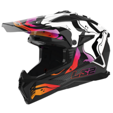 LS2 LS2 MX708 HELMET GLOSS WHITE ORANGE PURPLE