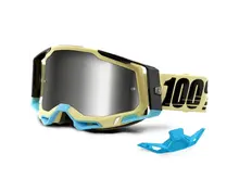 100% RACECRAFT 2 GOGGLES AIRBLAST - MIRROR SILVER LENS
