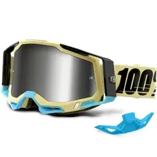 100% RACECRAFT 2 GOGGLES AIRBLAST - MIRROR SILVER LENS
