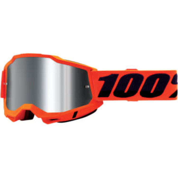 100% ACCURI 2 GOGGLES NEON ORANGE - MIRROR SILVER LENS