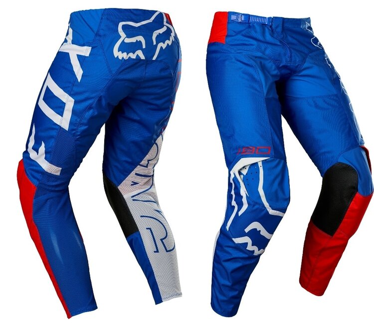 FOX RACING FOX 180 SKEW RACE PANTS RED/WHT/BLUE