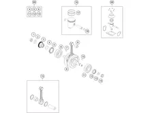 KTM / GASGAS / HUSQVARNA A42030018010 CRANKSHAFT BEARING REPAIR KIT KTM 125 150 SX TC MC '23-'26