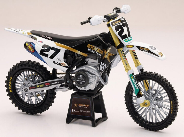 NEW-RAY NEW-RAY 1:12 SCALE ROCKSTAR HUSQVARNA TEAM FC450 MALCOLM STEWART #27