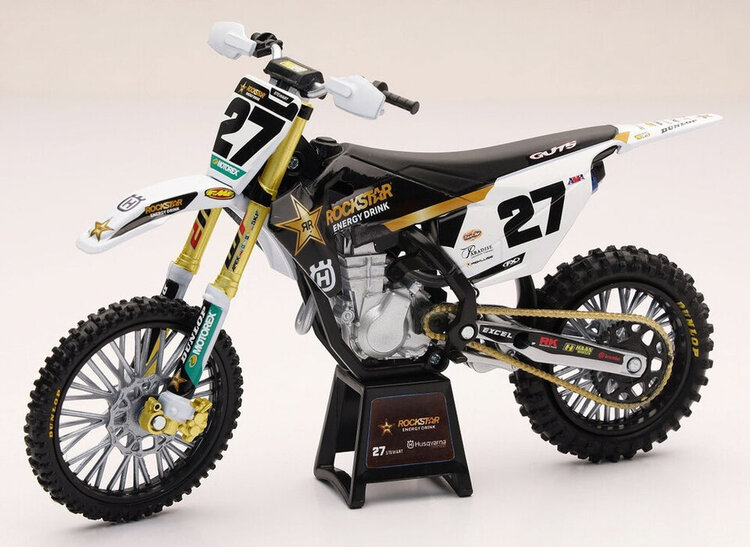 NEW-RAY NEW-RAY 1:12 SCALE ROCKSTAR HUSQVARNA TEAM FC450 MALCOLM STEWART #27