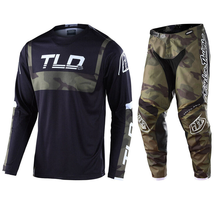 TROY LEE DESIGNS GP PANT; BRAZEN CAMO ARMY GREEN
