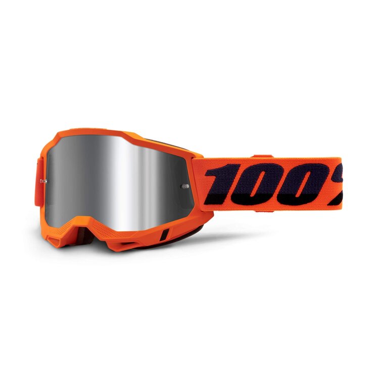 100% ACCURI 2 GOGGLES NEON ORANGE - MIRROR SILVER LENS