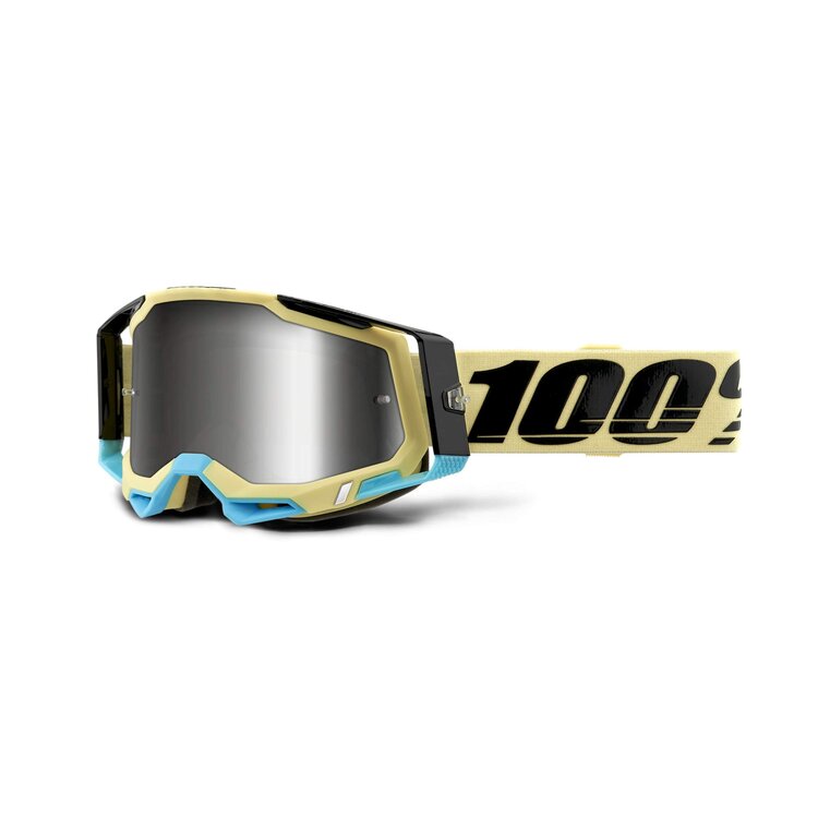 100% RACECRAFT 2 GOGGLES AIRBLAST - MIRROR SILVER LENS