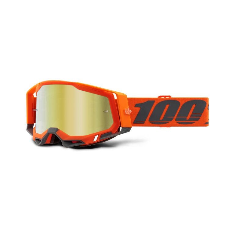 100% RACECRAFT 2 KERV GOGGLES - GOLD MIRROR LENS