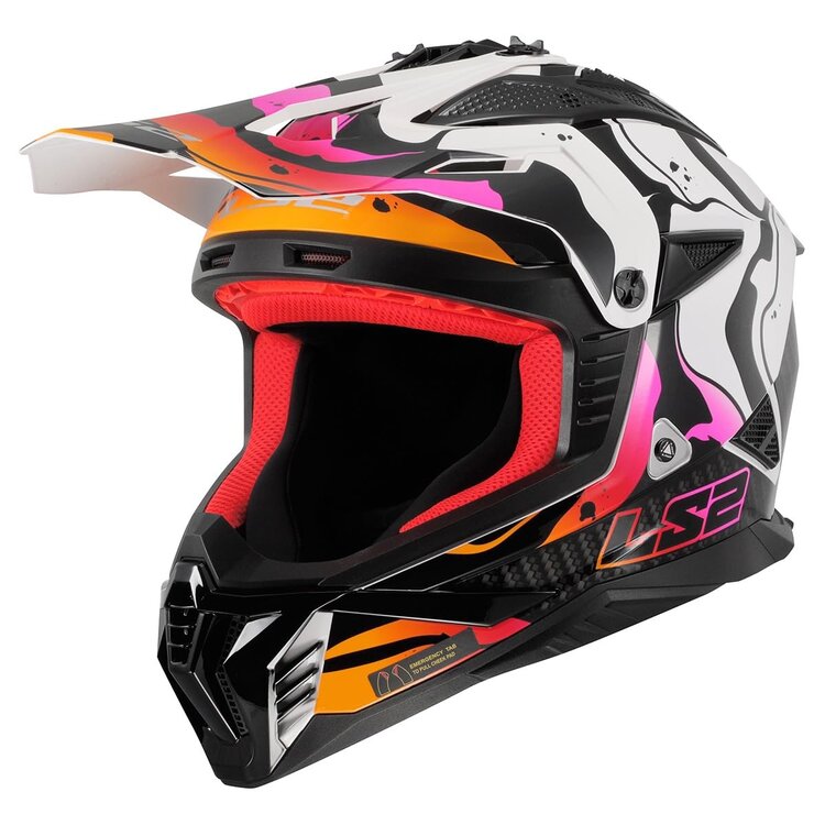 LS2 LS2 MX708 HELMET GLOSS WHITE ORANGE PURPLE