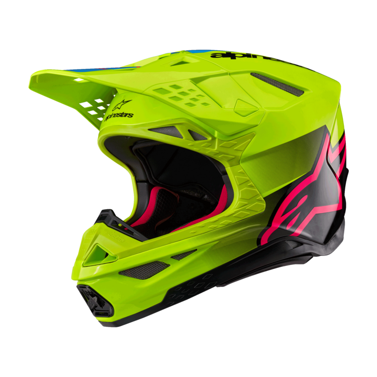 ALPINESTARS S-M10 HELMET UNITE FLO YELLOW/BLK/DIVA PINK