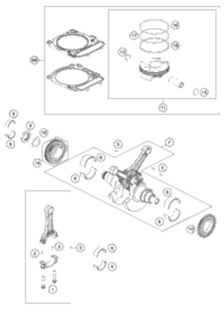 KTM / GASGAS / HUSQVARNA 61330007200I PISTON CPL D=108GR.1 2014-2016 KTM 1290 SUPERDUKE/ADVENTURE