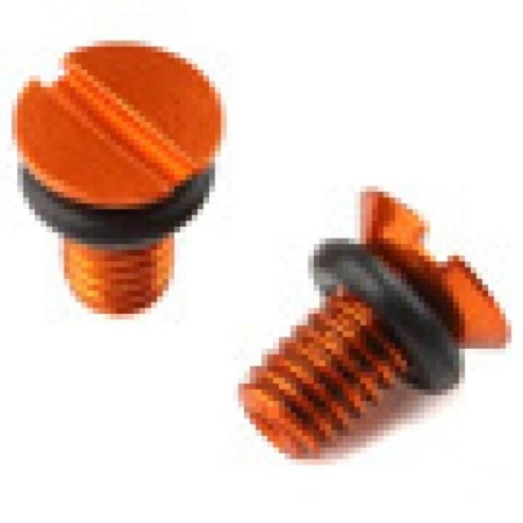 ZETA FF AIR VALVE CAP SCREW WP 2PCS ORANGE