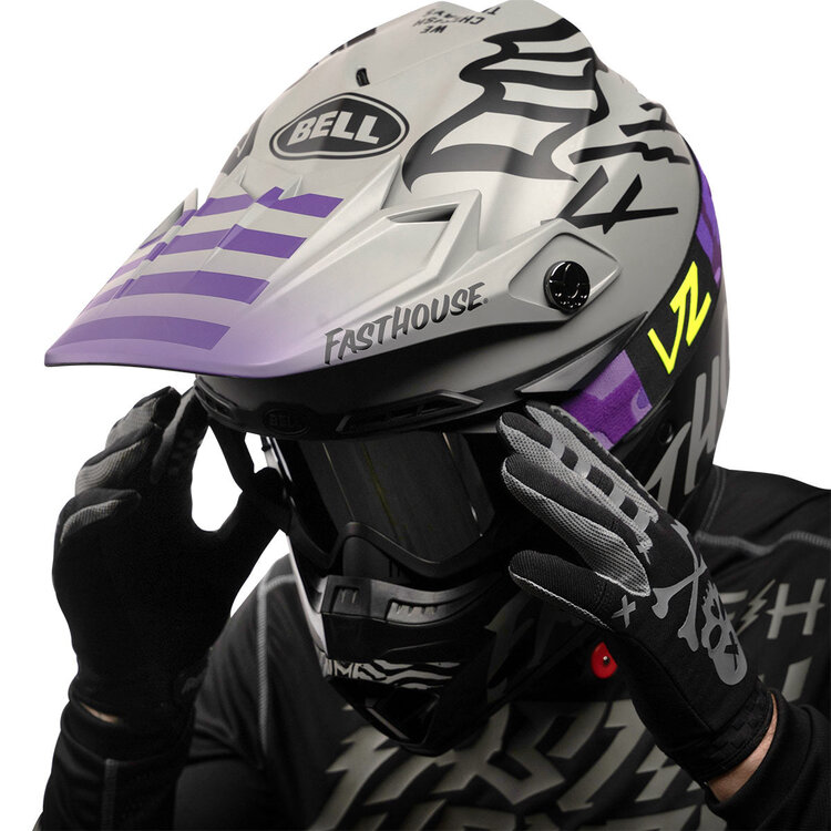 FASTHOUSE MOTO 9 FLEX VISOR FH FLY MATTE GRAY/PURPLE