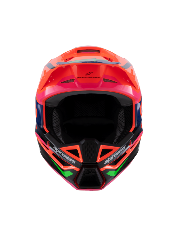 ALPINESTARS ALPINESTARS Youth SM3 Helmet - Deegan - Gloss Orange Fluo/Purple/Pink Fluo - Small