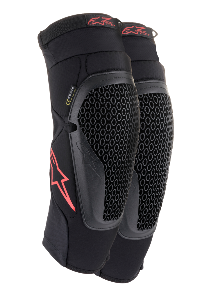 ALPINESTARS BIONIC FLEX KNEE PROTECTOR BLACK/RED LG/XL
