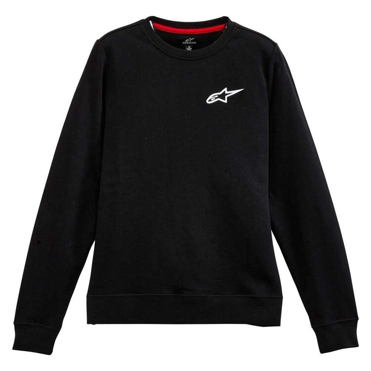 ALPINESTARS ALPINESTAR WOMENS AGELESS CHEST CREW FLEECE BLACK