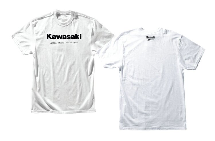 D'COR Kawasaki Racing T-Shirt - White