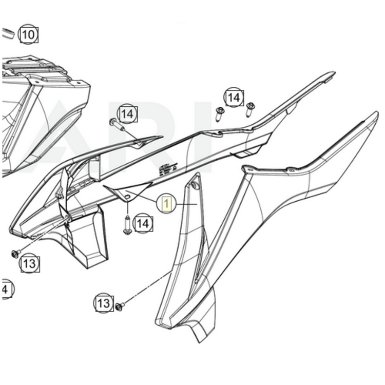 KTM / GASGAS / HUSQVARNA 47208054000FBA SPOILER SET MC 85 2021 WITH DECAL