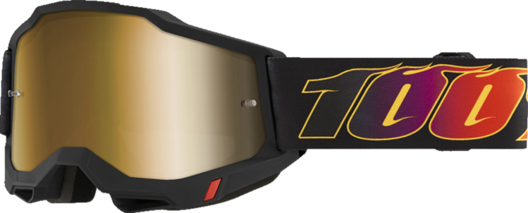 100% ACCURI 2 GOGGLES EL DIABLO- MIRROR TRUE GOLD LENS