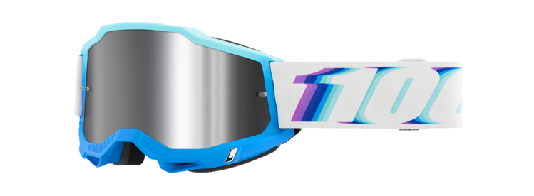 100% ACCURI 2 GOGGLES STAMINO- MIRROR SILVER FLASH LENS
