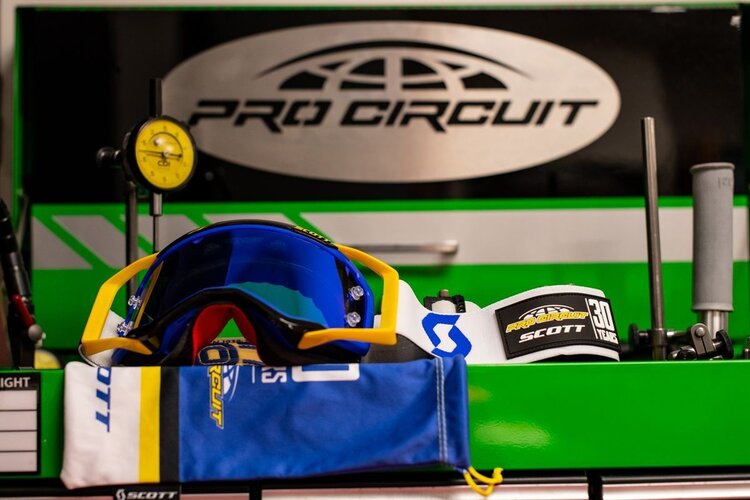 SCOTT Scott - Prospect Pro Circuit - Blue/Yellow - Blue Chrome Lens